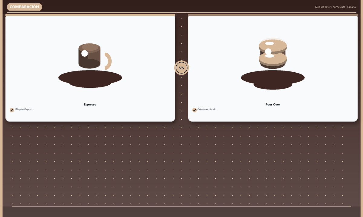Comparación: Espresso · Pour Over